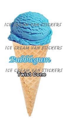 Hard Scooped  bubblegum   Ice Cream  twist  Cone