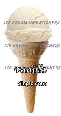 Hard Scooped Vanilla Ice Cream Single Cone 