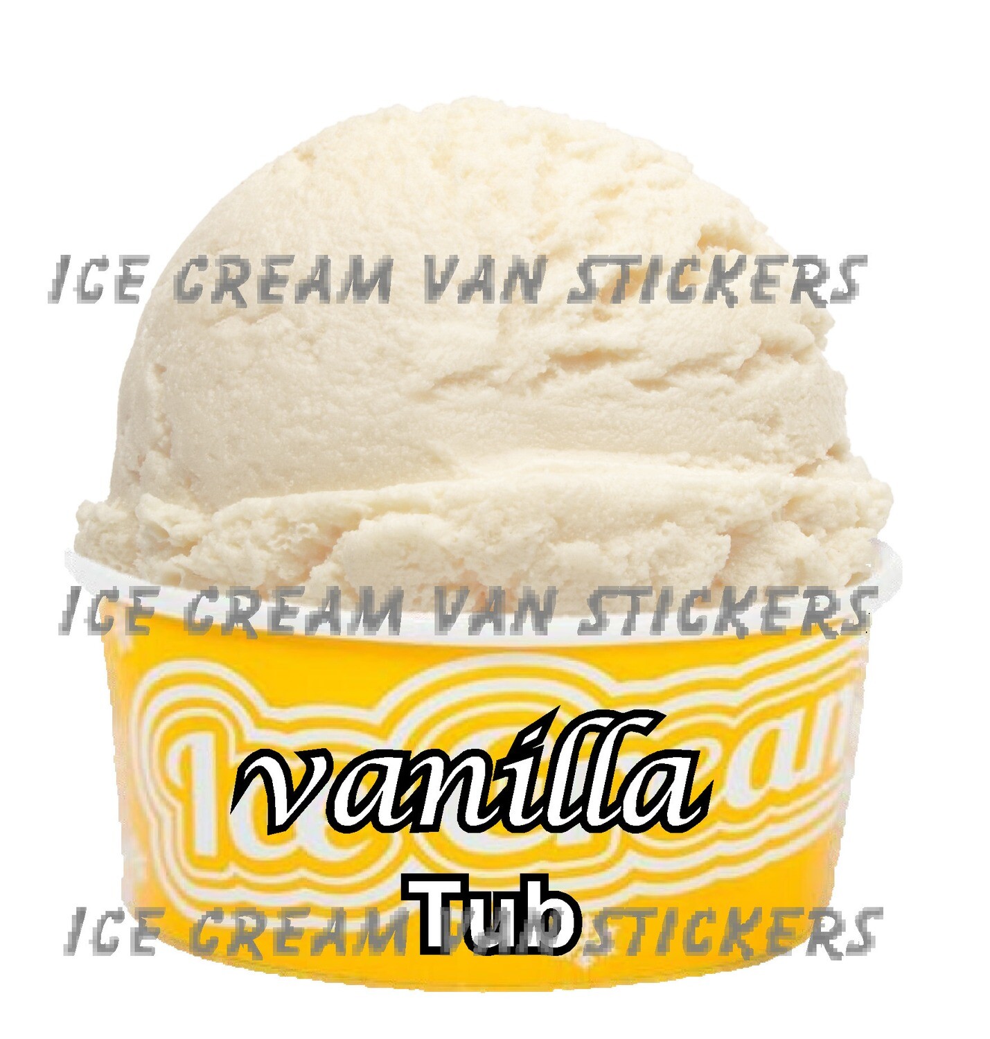 vanilla  scooped tub