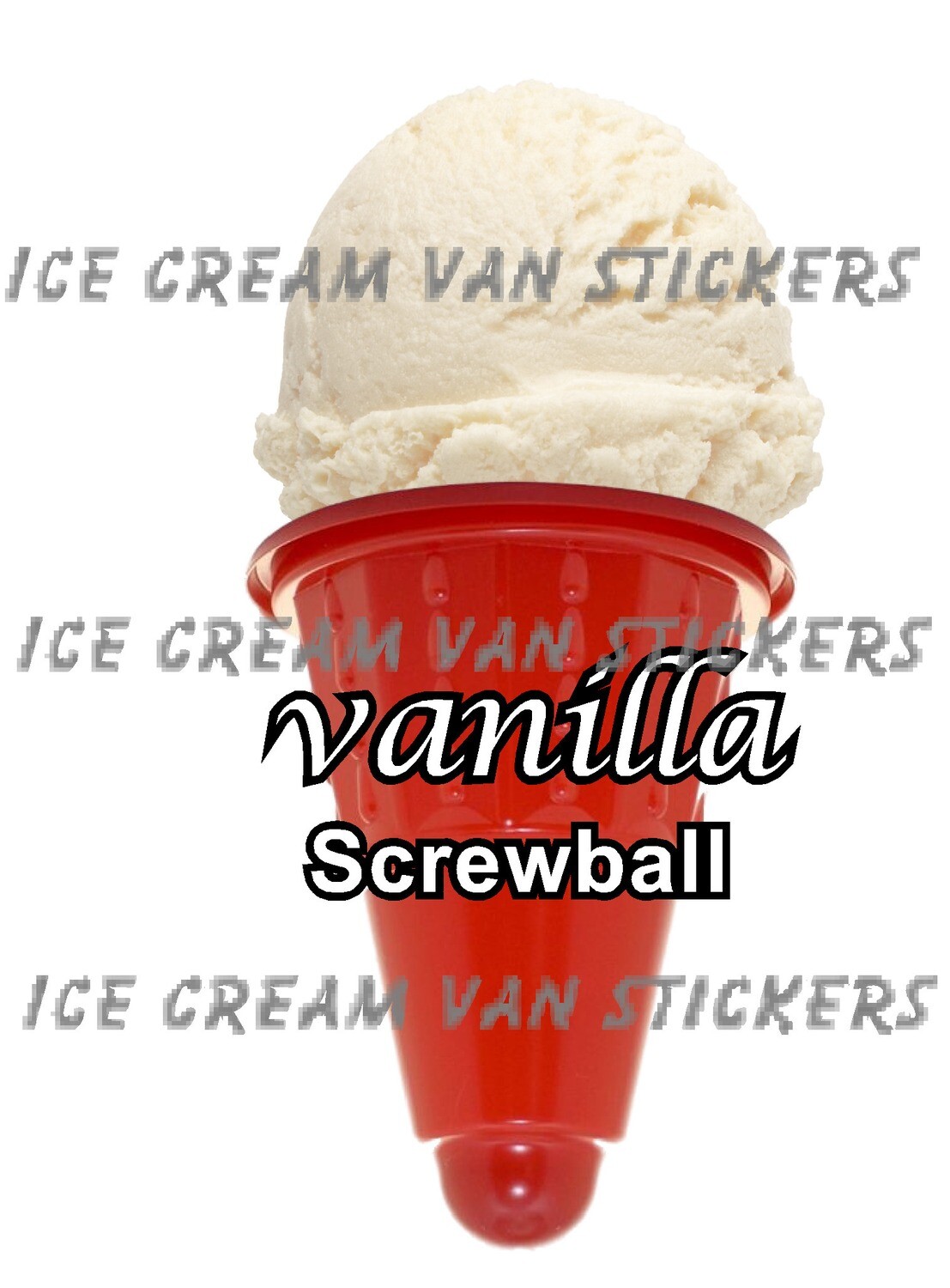 vanilla  scooped screwball
