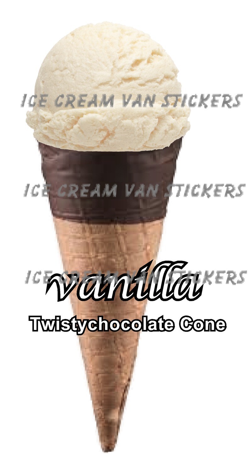 Hard Scooped  vanilla  twisty chocolate Ice Cream   Cone
