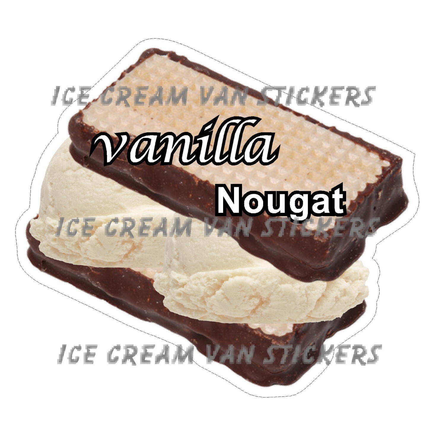 vanilla  scooped nougat