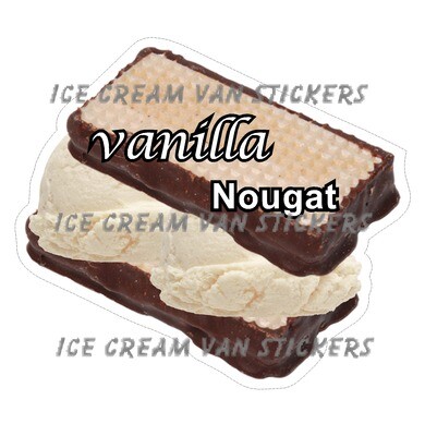 vanilla  scooped nougat