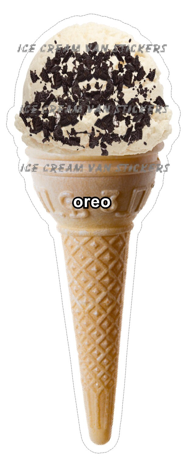 Hard Scooped vanilla  flavoured Ice Cream oreo  single  Cone