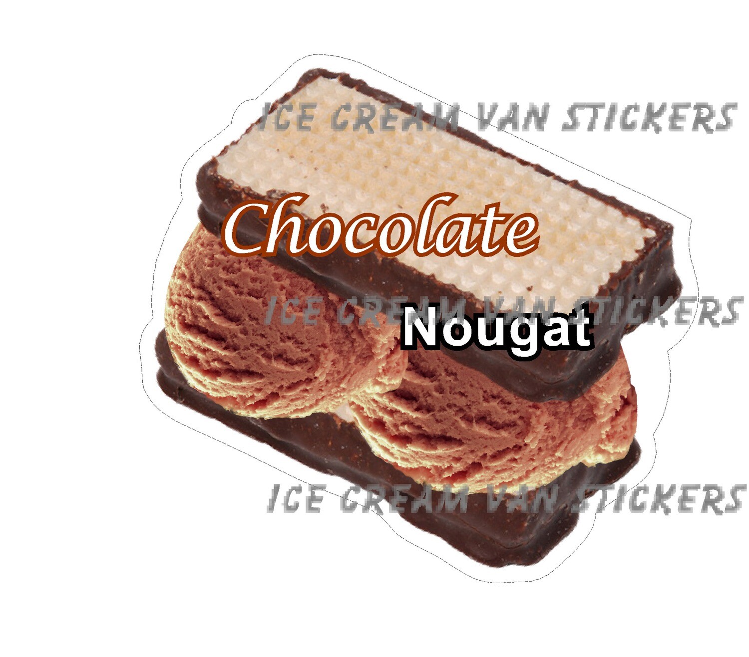 chocolate  scooped ice cream  nougat