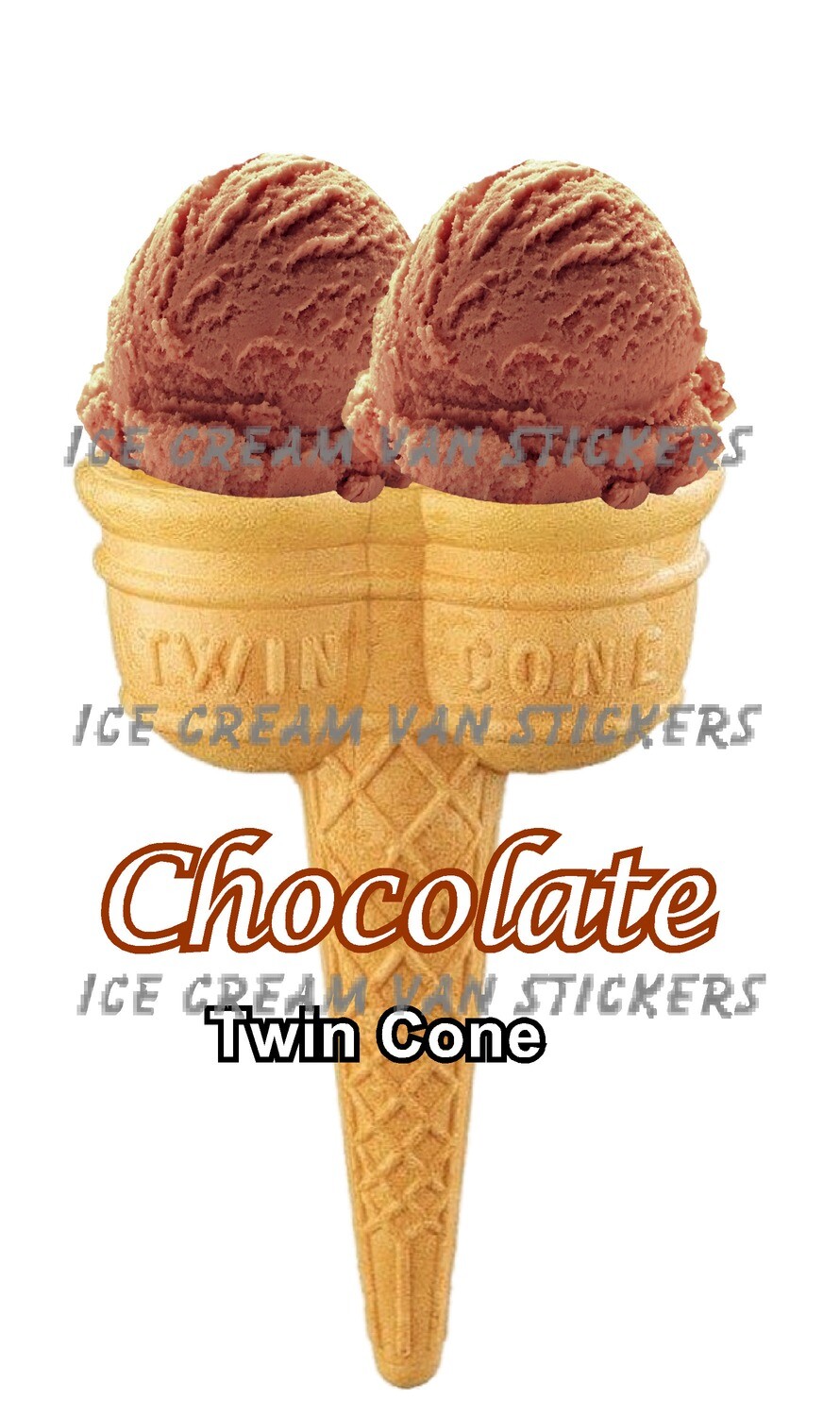 Hard Scooped  double chocolate    Ice Cream Twin Cone