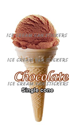 Hard Scooped Chocolate Ice Cream Single Cone 