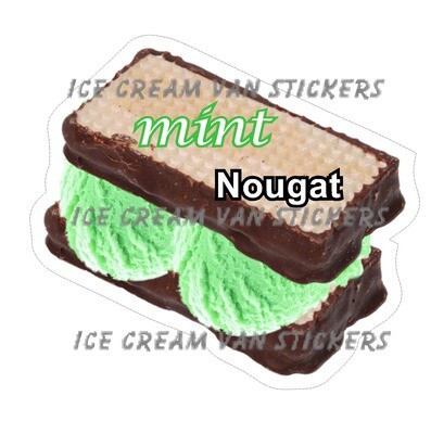 Hard Scooped mint  flavoured Ice Cream  nougat