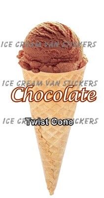 Hard Scooped  chocolate   Ice Cream  twist  Cone