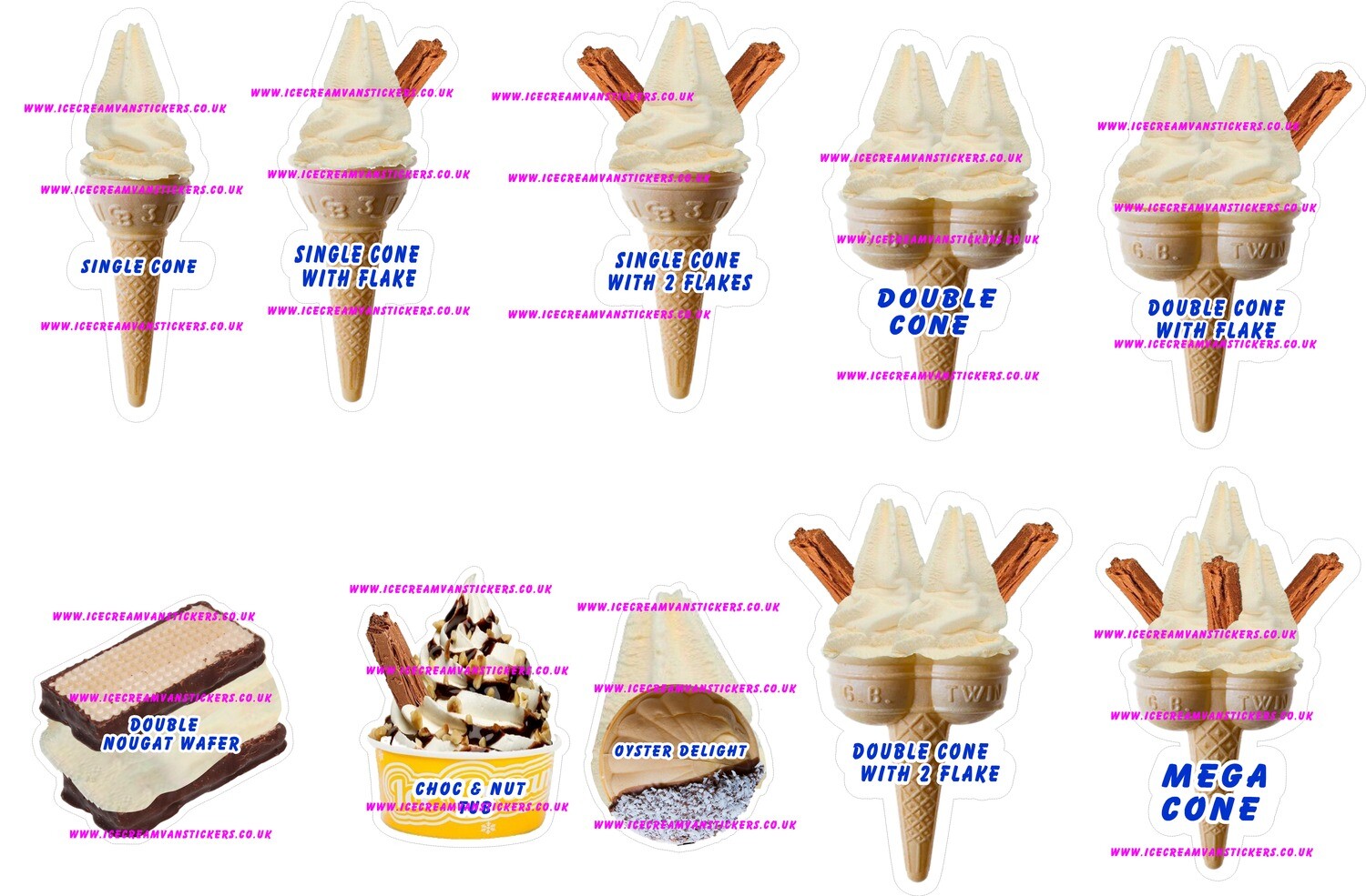 10 x soft whippy  Ice Cream cones