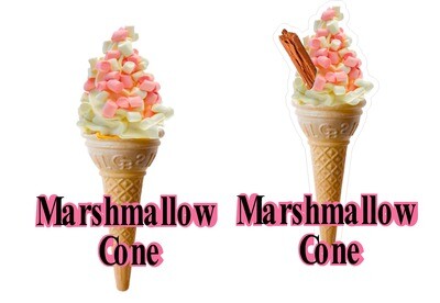 2 x whippy soft ice cream Single Cone  marshmellow