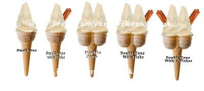 5 x soft whippy  Ice Cream cones