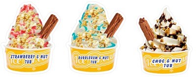 3 x soft whippy nutty tubs