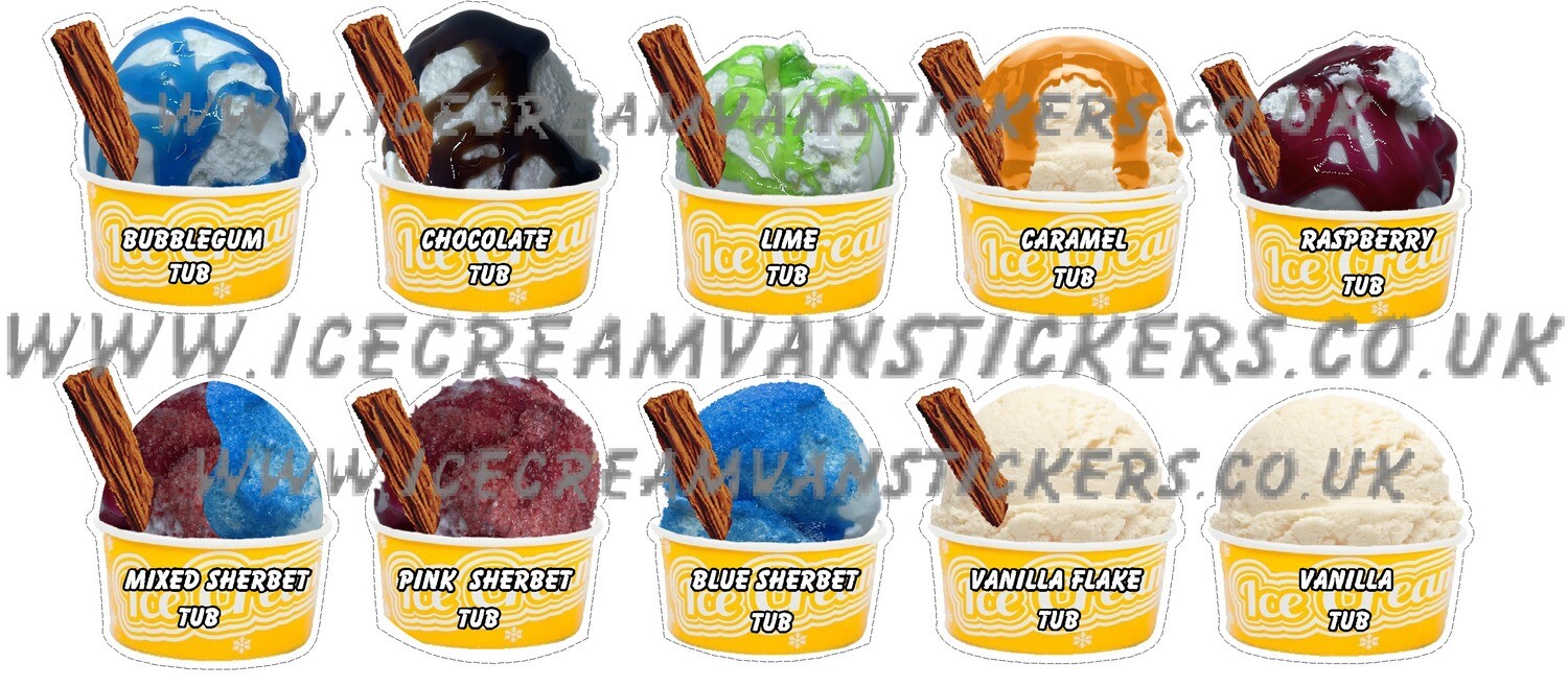 10 x Hard Scooped mint  flavoured Ice Cream tubs
