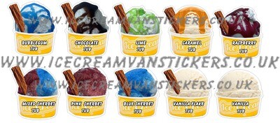 10 x Hard Scooped mint  flavoured Ice Cream tubs
