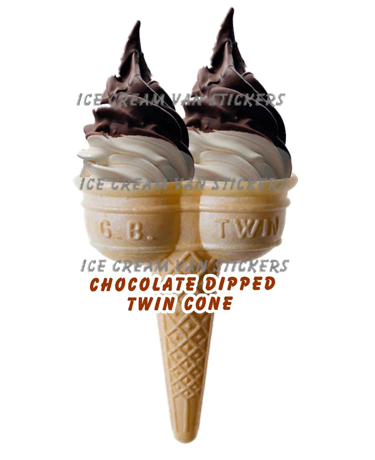 chocolate dipped whippy soft ice cream twin