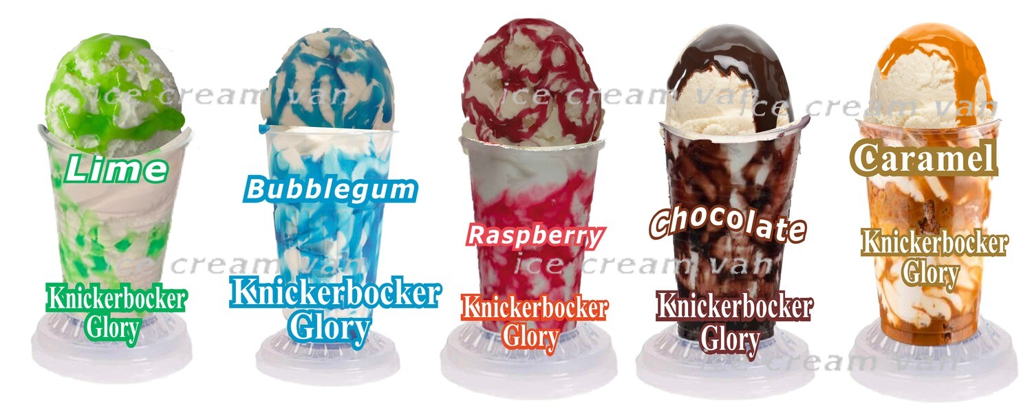 scoop  ice cream Set Of 5 Knickerbockerglory Vinyl Printed Sticker