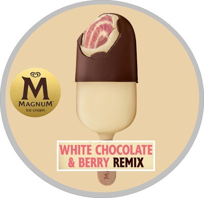 white chocolate and berry magnum
