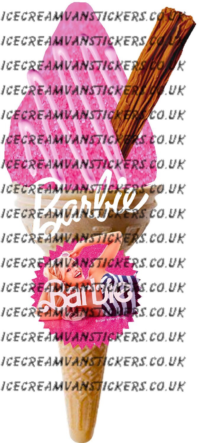 whippy soft ice cream Single Cone Barbie pink sherbet