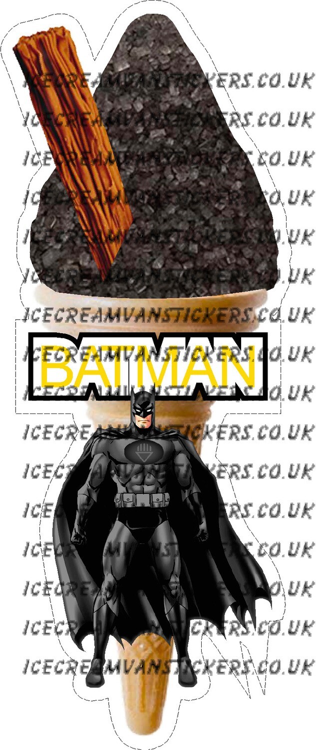 whippy soft ice cream Single Cone  batman black sherbet