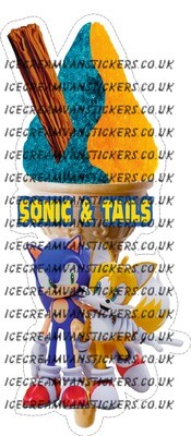 whippy soft ice cream Single Cone  sonic and tails mixed sherbet