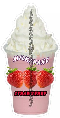 Strawberry Milkshake Sticker