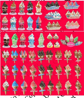 ice cream Van Window Advertising Products / Menu Sticker