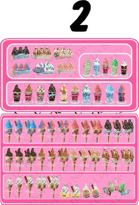 ice cream Van Window Advertising Products / Menu Sticker Style 2