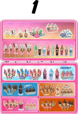 ice cream Van Window Advertising Products / Menu Sticker Style 1