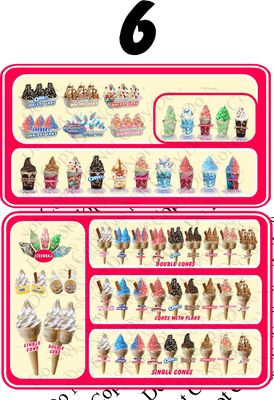 ice cream Van Window Advertising Products / Menu Sticker Style 6