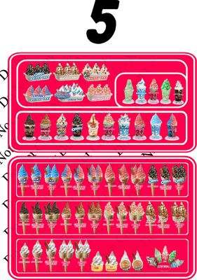 ice cream Van Window Advertising Products / Menu Sticker Style 5