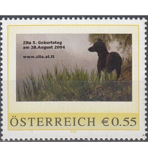 PM 8001521 Der kleine Hund Zita - personalisierte Briefmarke - aus 200-er  Auflage - 2004