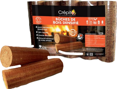 Pack de Bûches Densifiées rondes par 5 - Crépito