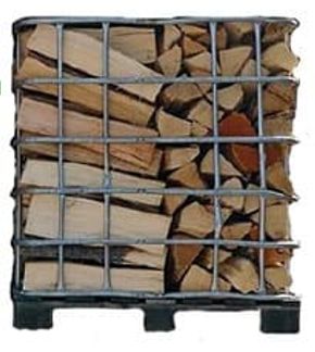 CAISSE FER 30cm bois rangé 1,20m³ soit 1.7 stères (caisse consignée)