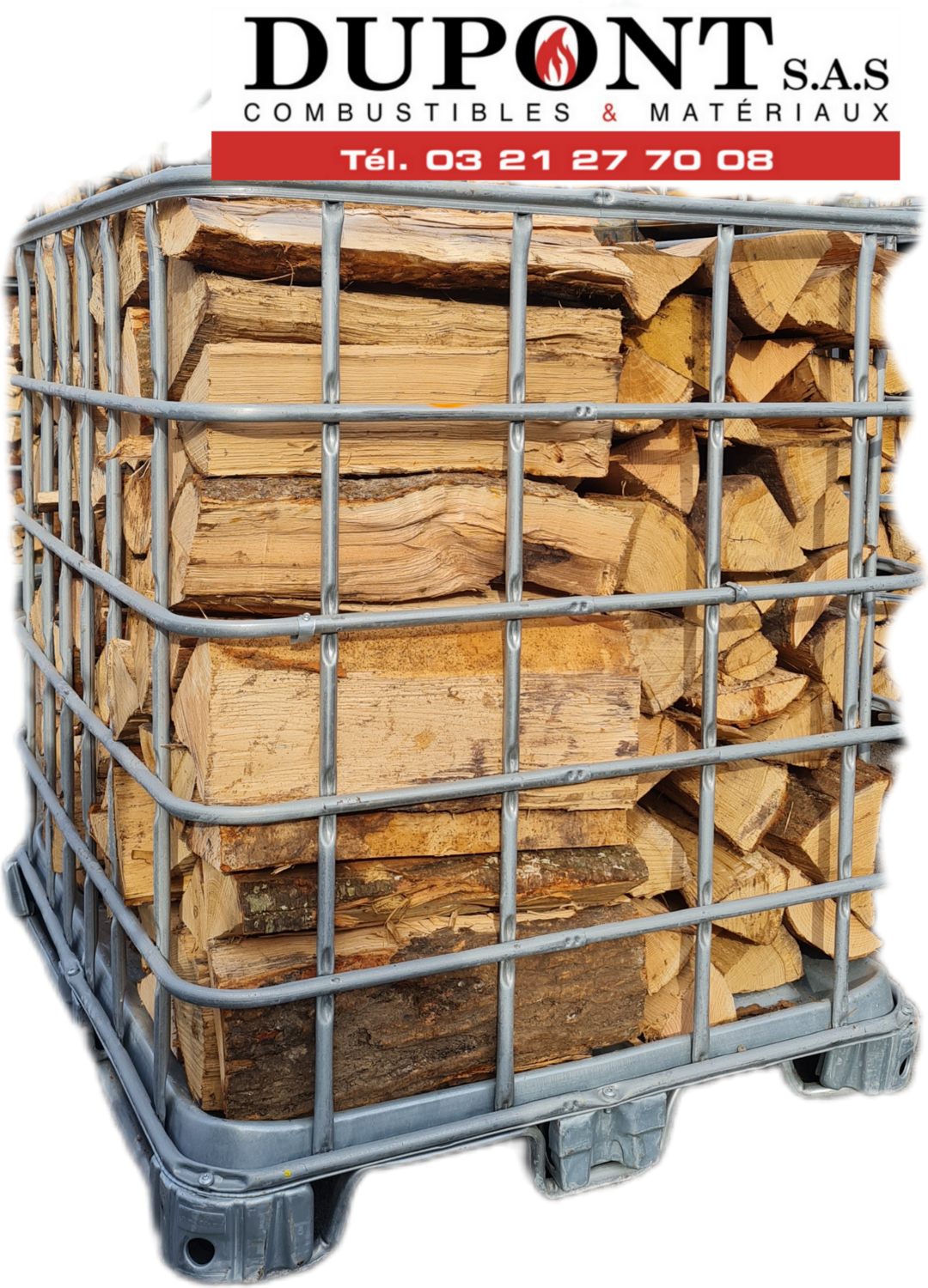 CAISSE FER 50cm bois rangé 1,20m³ (caisse consignée)