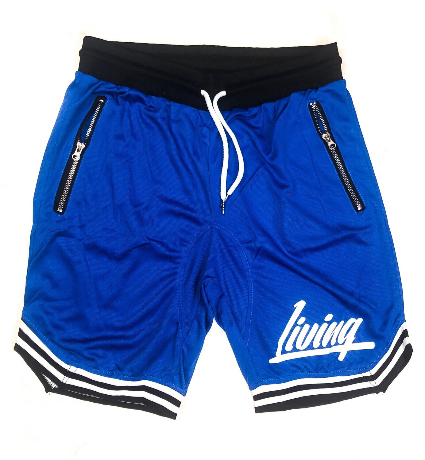 Blue jersey shorts sale