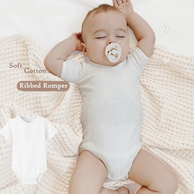Ribbed Knitted Baby Romper
