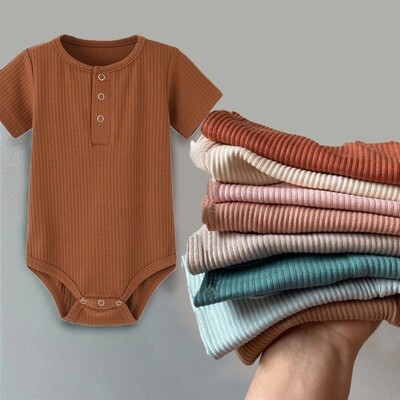 Ribbed Knitted Baby Romper