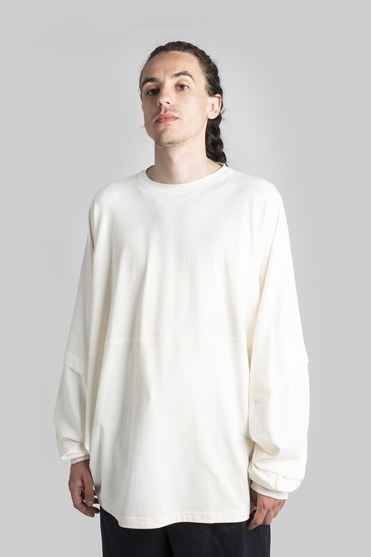 Camiseta Whale tail manga larga Blanco químico