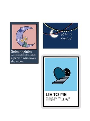 “Midnight” sticker bundle with FREE scrunchie