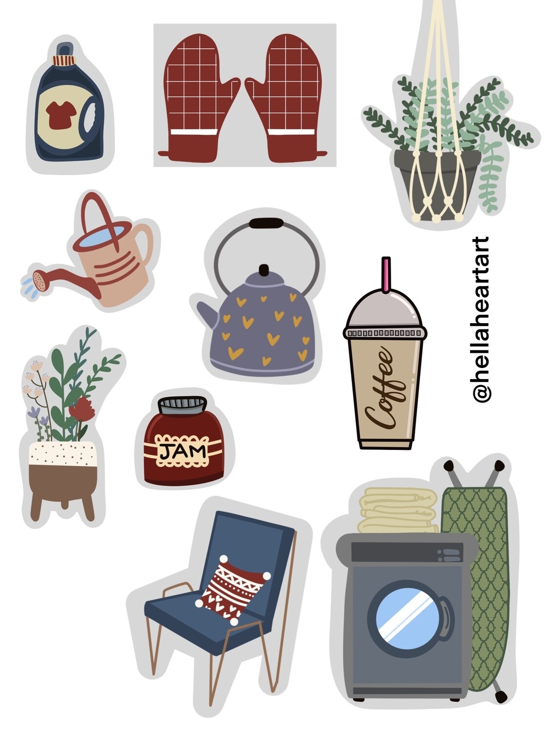 “Home sweet home” sticker bundle for planners and bullet journals