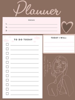 Planner frame 8x10 inches