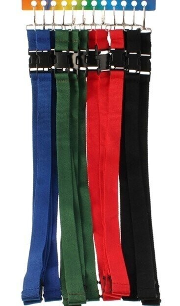 Lanyards Assorted Colours Pack of 12