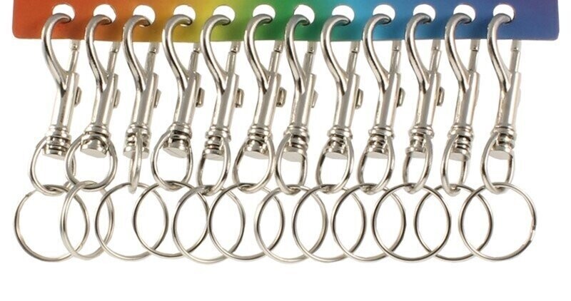 Metal Billet Hook With Keyring Pack Of 12