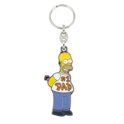 Homer Simpson Enamel Keyring - Dad