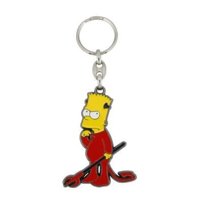 Bart Simpson Enamel Keyring - Devil