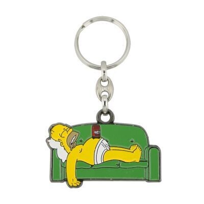 Homer Simpson Enamel Keyring - Couch