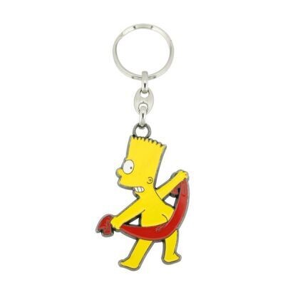 Bart Simpson Enamel Keyring - Towel