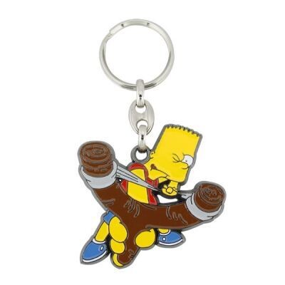 Bart Simpson Enamel Keyring - Catapult