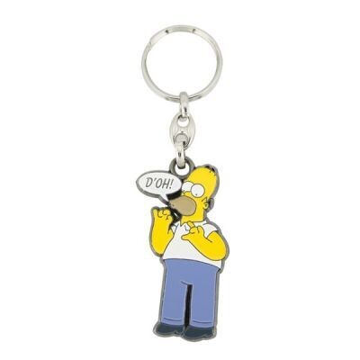Homer Simpson Enamel Keyring - D'oh